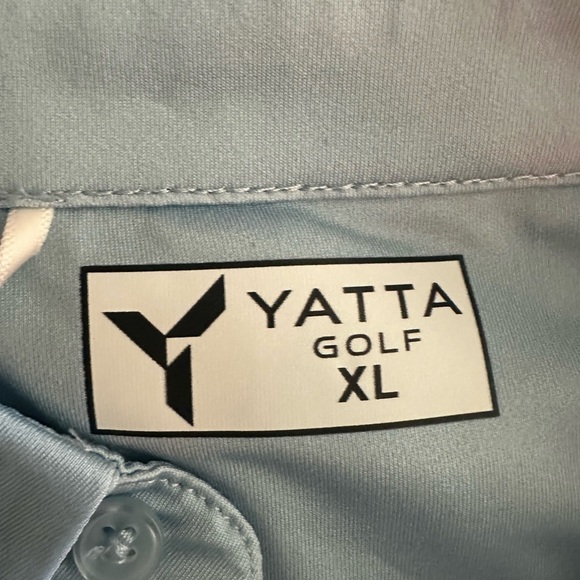 Yatta Golf Men's Polo Short Sleeve Shirt XLarge Frost Delay Stripe Blue - Picture 4 of 6